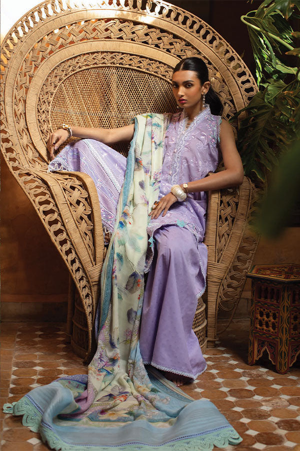 FTA - 04 - Zat Lavender - Kesh - Lawn Collection'23 - Farah Talib Aziz - Shahana Collection UK