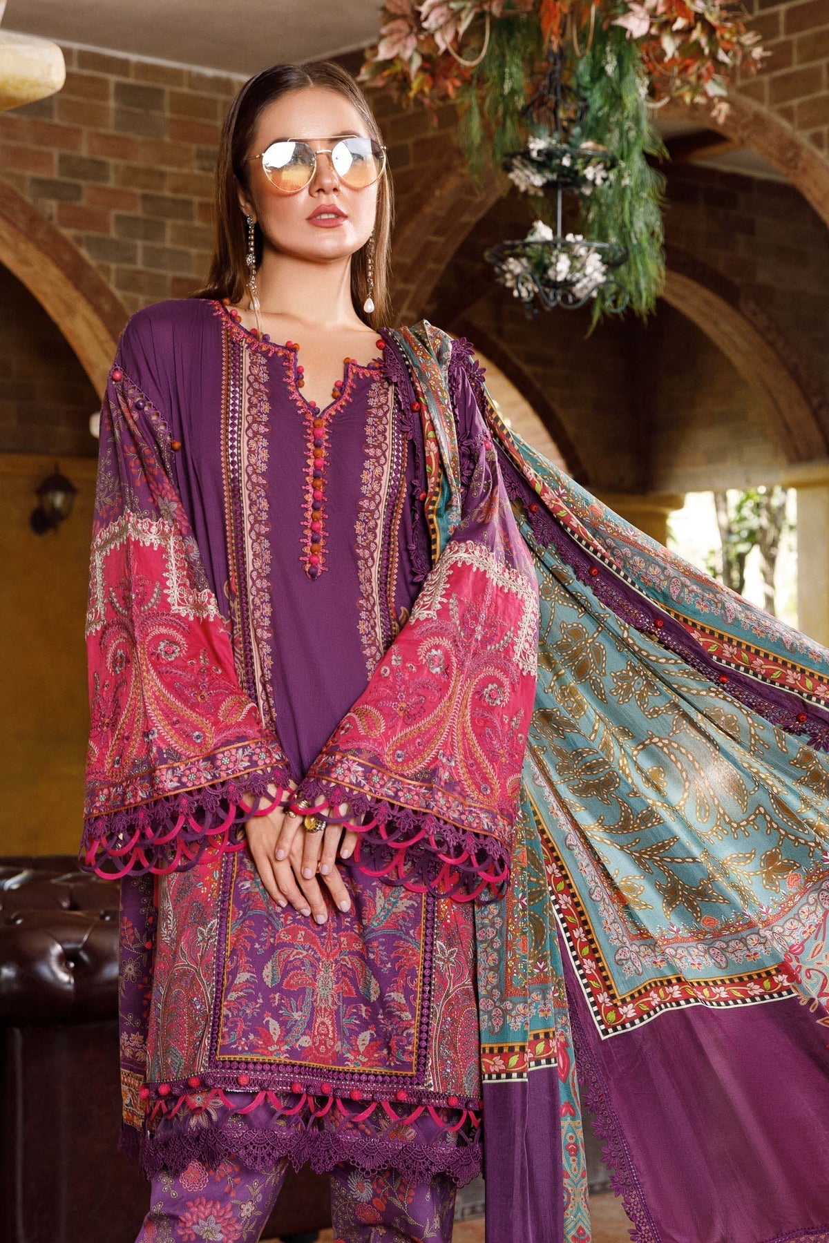  Maria. B - Mprints - Spring Summer 2023 - MP - 03 A - Summer Lawn Collection - Pakistani Lawn Brands - Shahana Collection Uk
