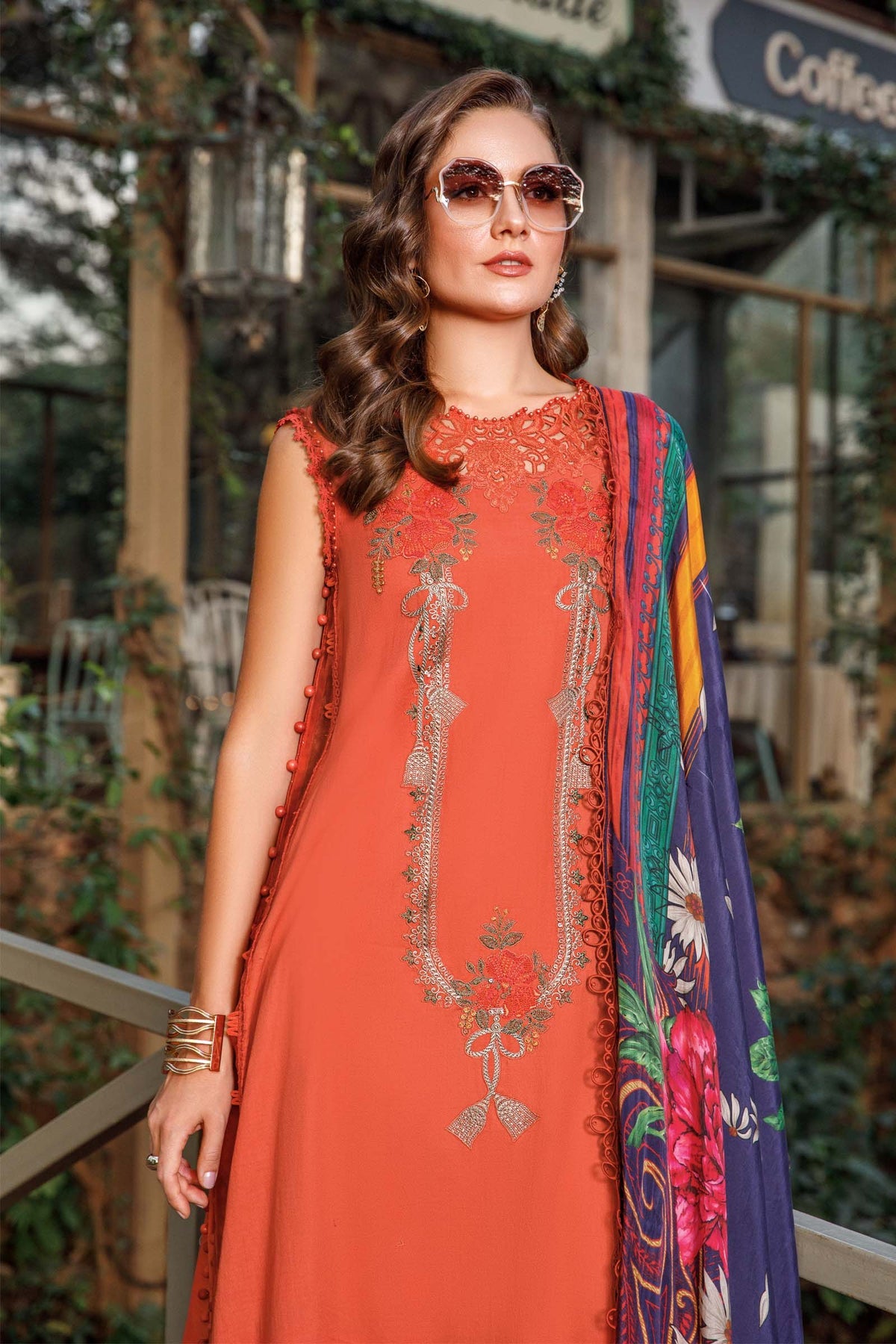 Maria. B - Mprints - Spring Summer 2023 - MP - 07 B - Summer Lawn Collection - Pakistani Lawn Brands - Shahana Collection Uk