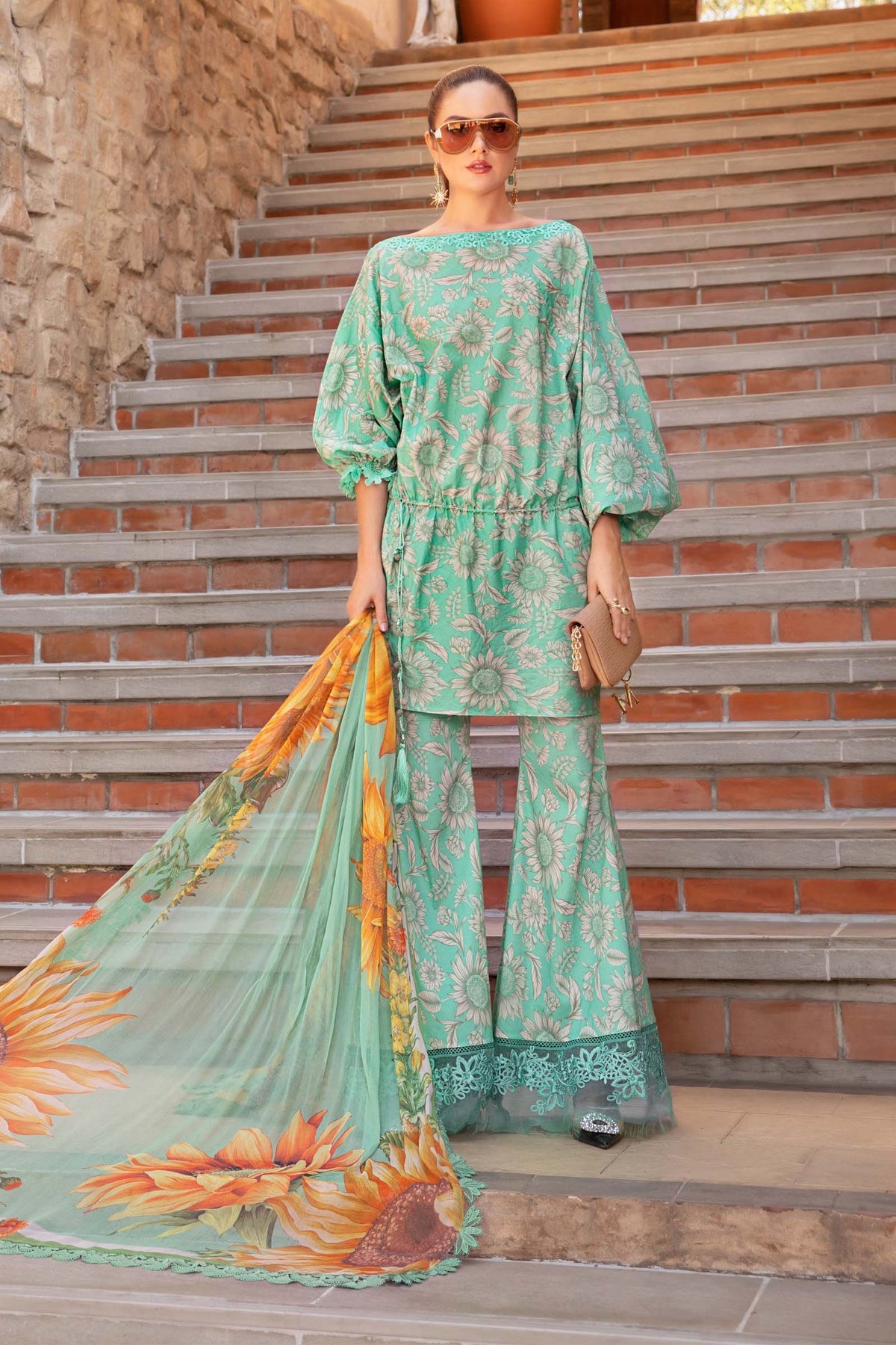  Maria. B - Mprints - Spring Summer 2023 - MP - 09 A - Summer Lawn Collection - Pakistani Lawn Brands - Shahana Collection Uk