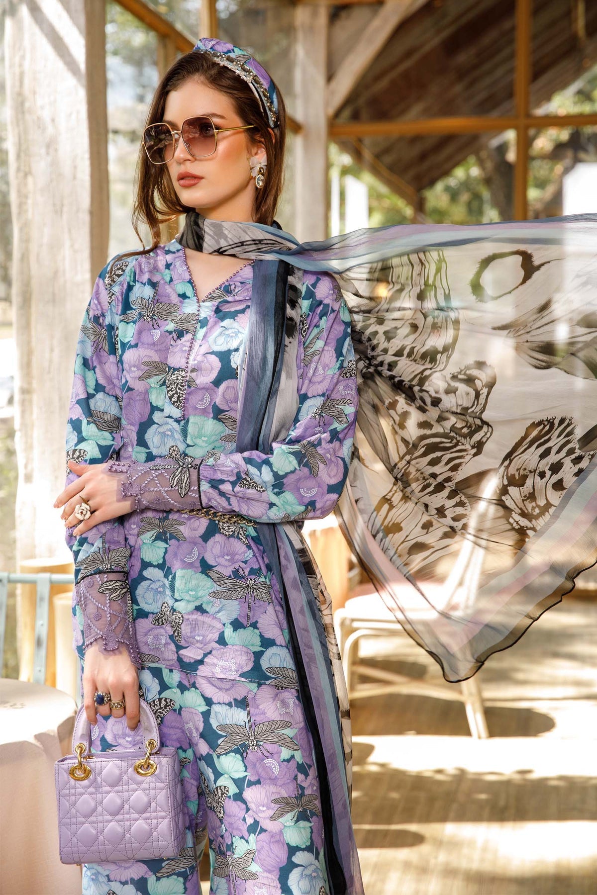 Maria. B - Mprints - Spring Summer 2023 - MP - 10 B - Summer Lawn Collection - Pakistani Lawn Brands - Shahana Collection Uk