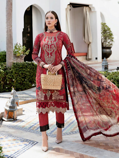 Seira - D#12 - Digital Printed and Embroidered Lawn - Vol 1 - Gulaal SS'23 - Shahana Collection UK