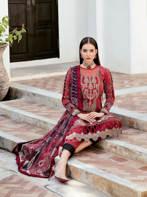 Seira - D#12 - Digital Printed and Embroidered Lawn - Vol 1 - Gulaal SS'23 - Shahana Collection UK