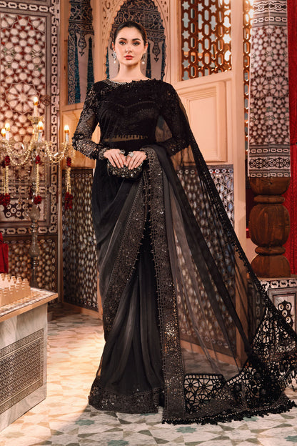 Grey and Black (BD-2504) Maria.B Mbroidered Wedding Collection