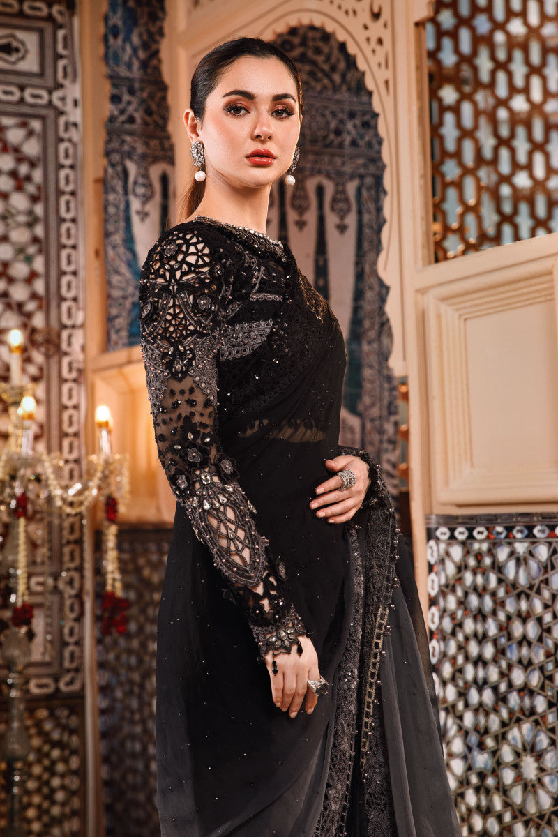 Grey and Black (BD-2504) Maria.B Mbroidered Wedding Collection