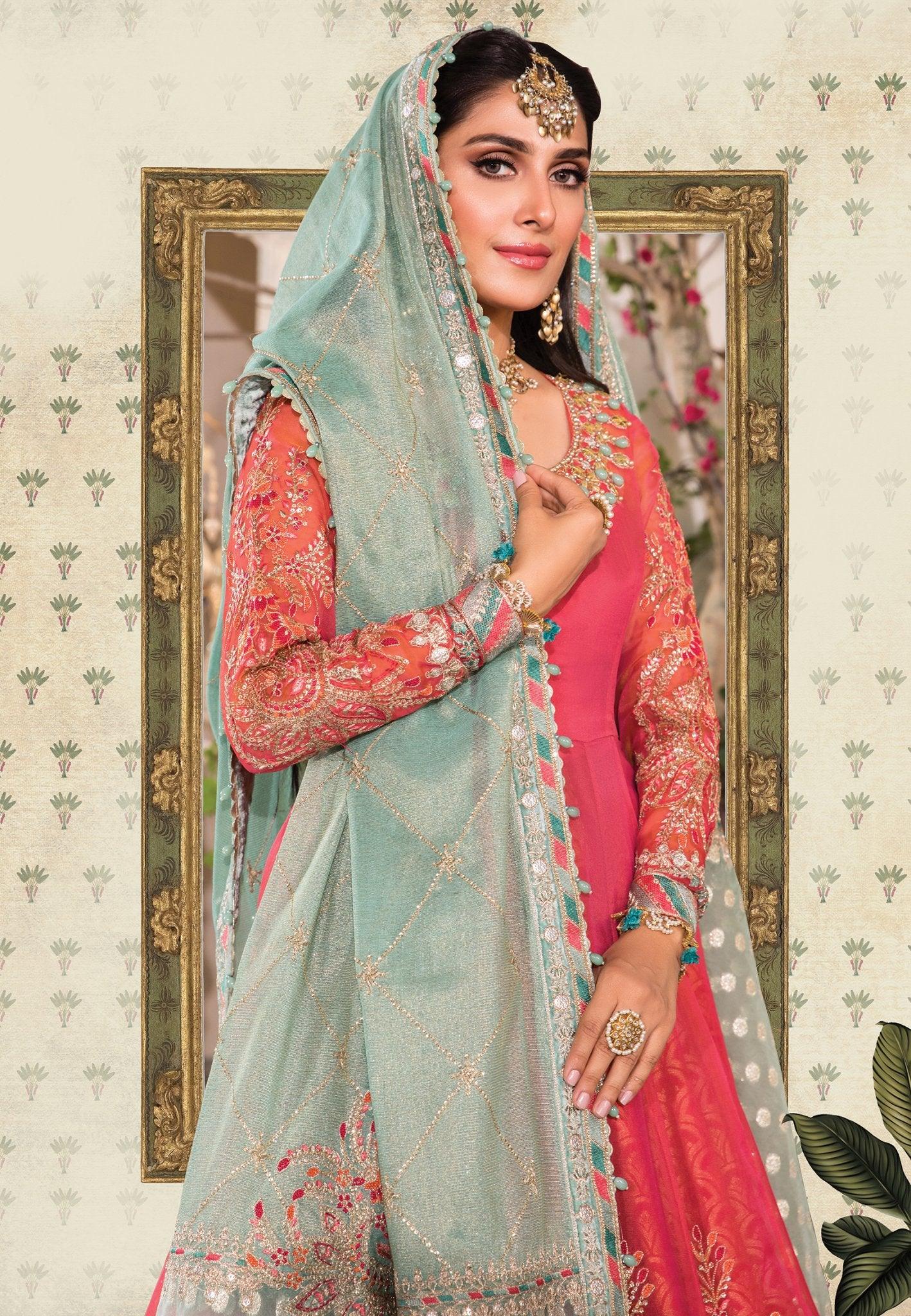 Maria.B - Mbroidered Hertiage Edition'22- Salmon Pink and Feroza D#02 - Maria.B - Mbroidered Hertiage Edition'22- Salmon Pink and Feroza D#02 - Shahana Collection