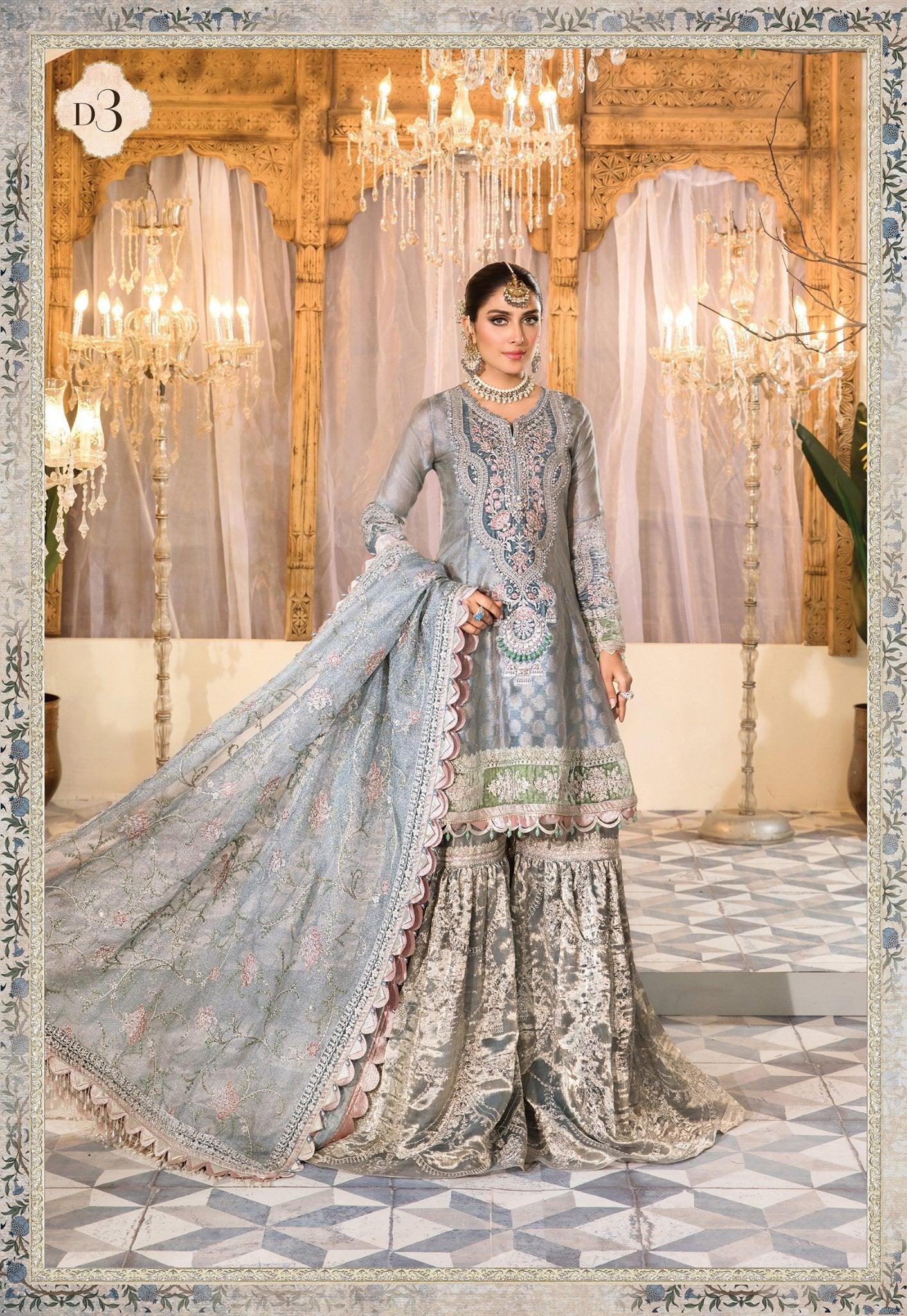 Maria.B - Mbroidered Hertiage Edition'22- Pearl Blue and Ash Pink D#03 - Maria.B - Mbroidered Hertiage Edition'22- Pearl Blue and Ash Pink D#03 - Shahana Collection