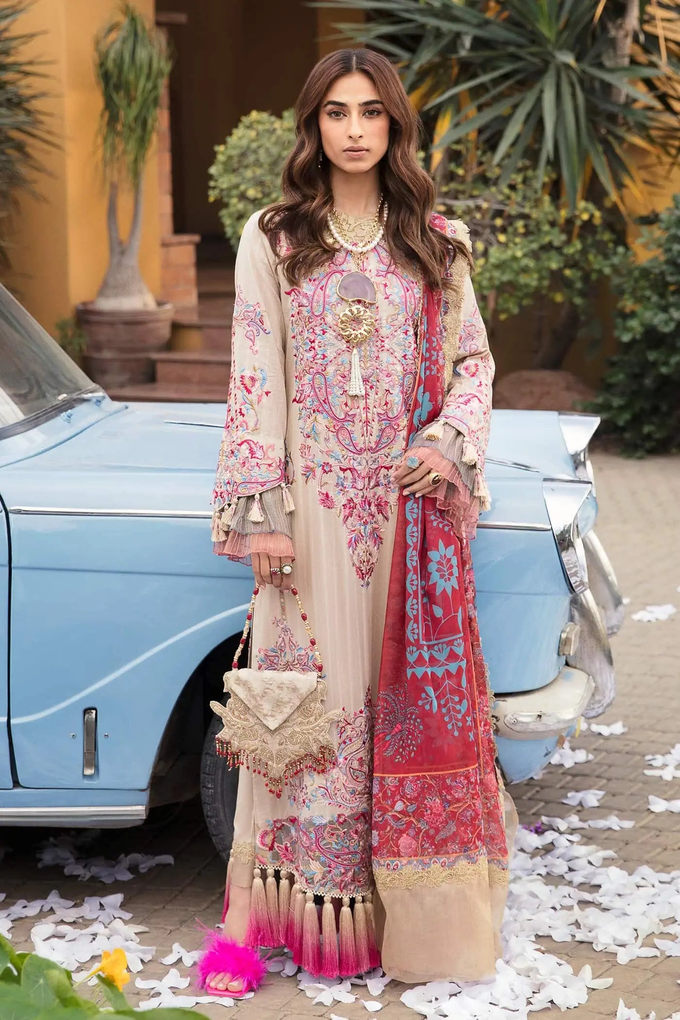 Divine Light - "The Grand Celebration" - Luxury Lawn'23 - Nilofer Shahid - Shahana Collection UK