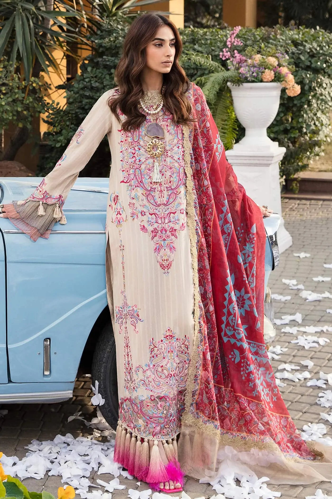 Divine Light - "The Grand Celebration" - Luxury Lawn'23 - Nilofer Shahid - Shahana Collection UK