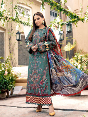  Emerald - Maryam Hussain Luxury Lawn 2023 - Shahana Collection UK