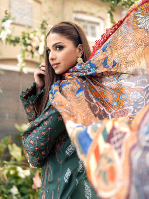  Emerald - Maryam Hussain Luxury Lawn 2023 - Shahana Collection UK