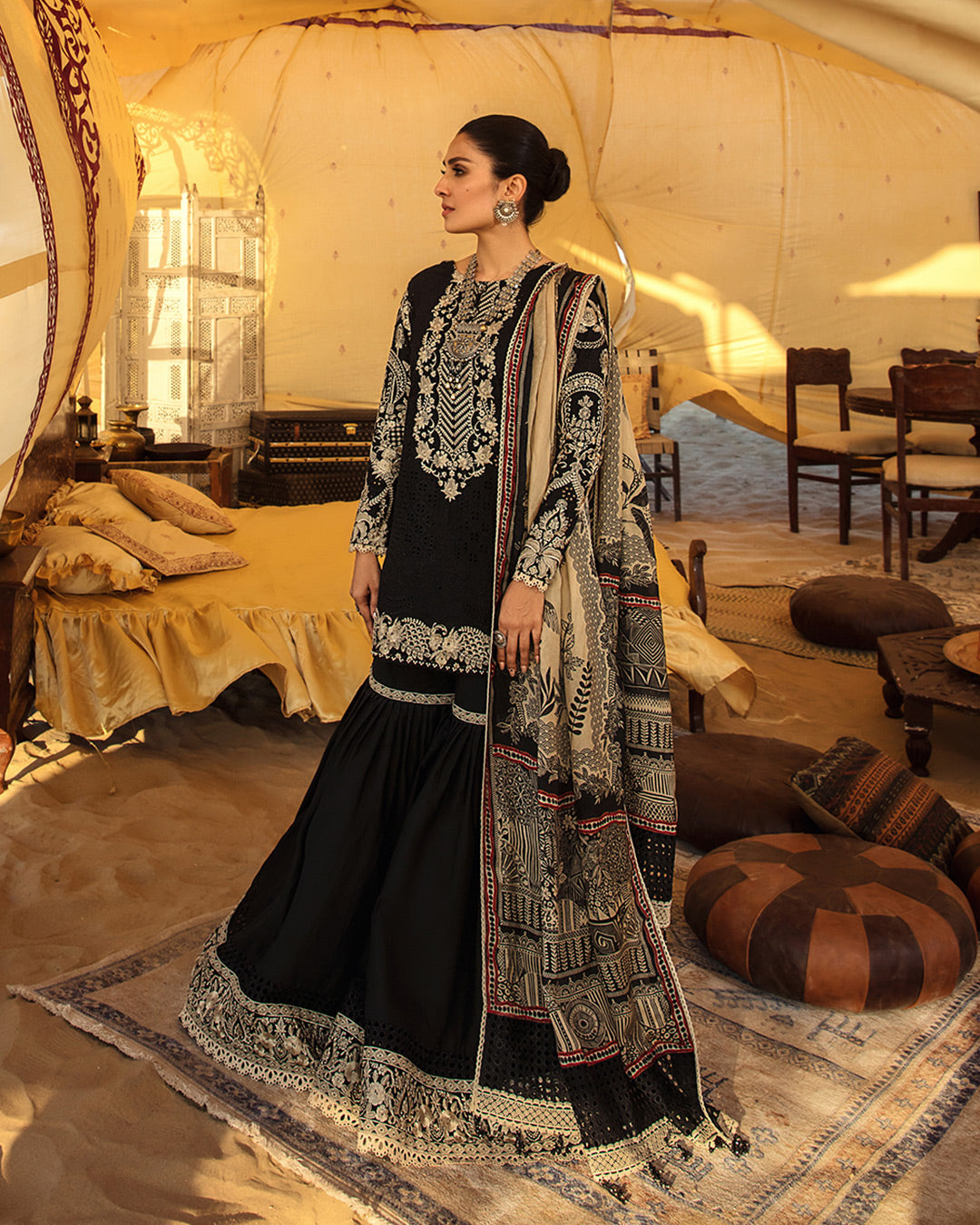 Leelah - Lyle - Luxury Lawn'23 - Faiza Saqlain - Shahana Collection UK