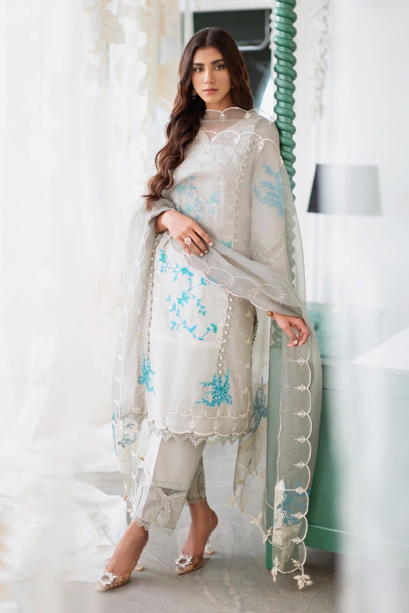 KU M231-009B-CH - Sana Safinaz - Muzlin Vol 1 - Spring Summer - Shahana Collection Uk 