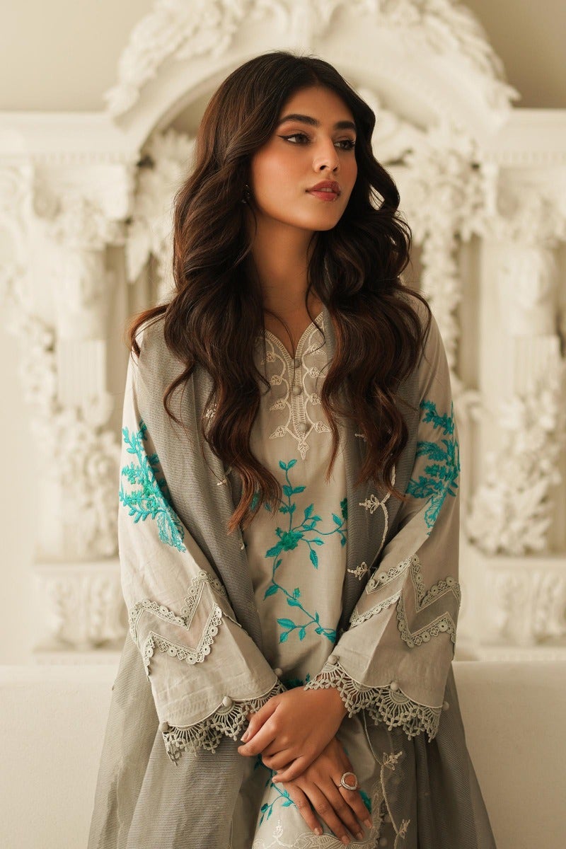 KU M231-009B-CH - Sana Safinaz - Muzlin Vol 1 - Spring Summer - Shahana Collection Uk 