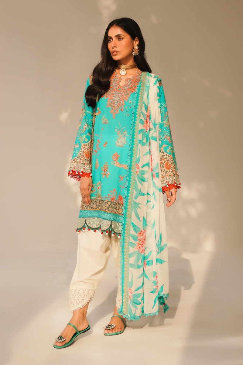 KU M231-012B-CH - Sana Safinaz - Muzlin Vol 1 - Spring Summer - Shahana Collection Uk 