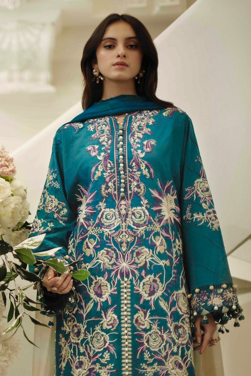 KU M231-019B-CH - Sana Safinaz - Muzlin Vol 1 - Spring Summer - Shahana Collection Uk 