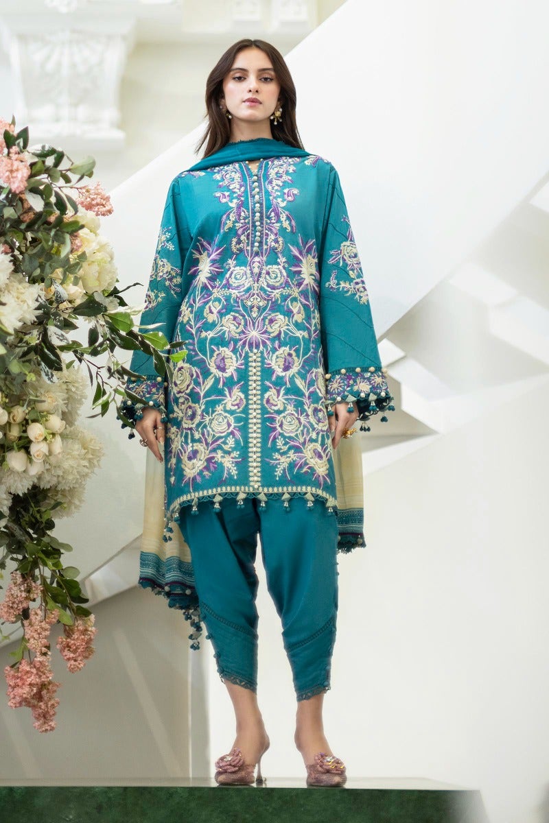 KU M231-019B-CH - Sana Safinaz - Muzlin Vol 1 - Spring Summer - Shahana Collection Uk 