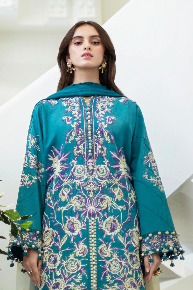 KU M231-019B-CH - Sana Safinaz - Muzlin Vol 1 - Spring Summer - Shahana Collection Uk 