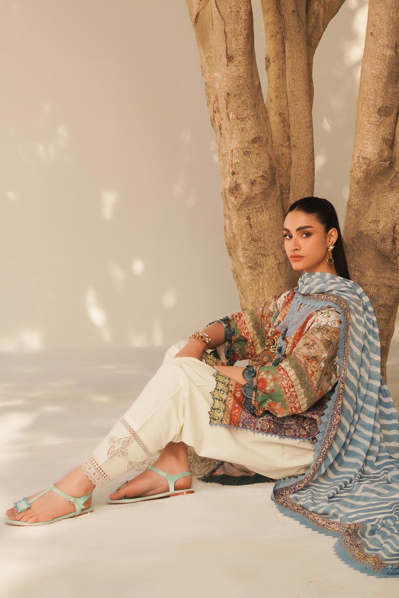 KU M231-022B-CH - Sana Safinaz - Muzlin Vol 1 - Spring Summer - Shahana Collection Uk 