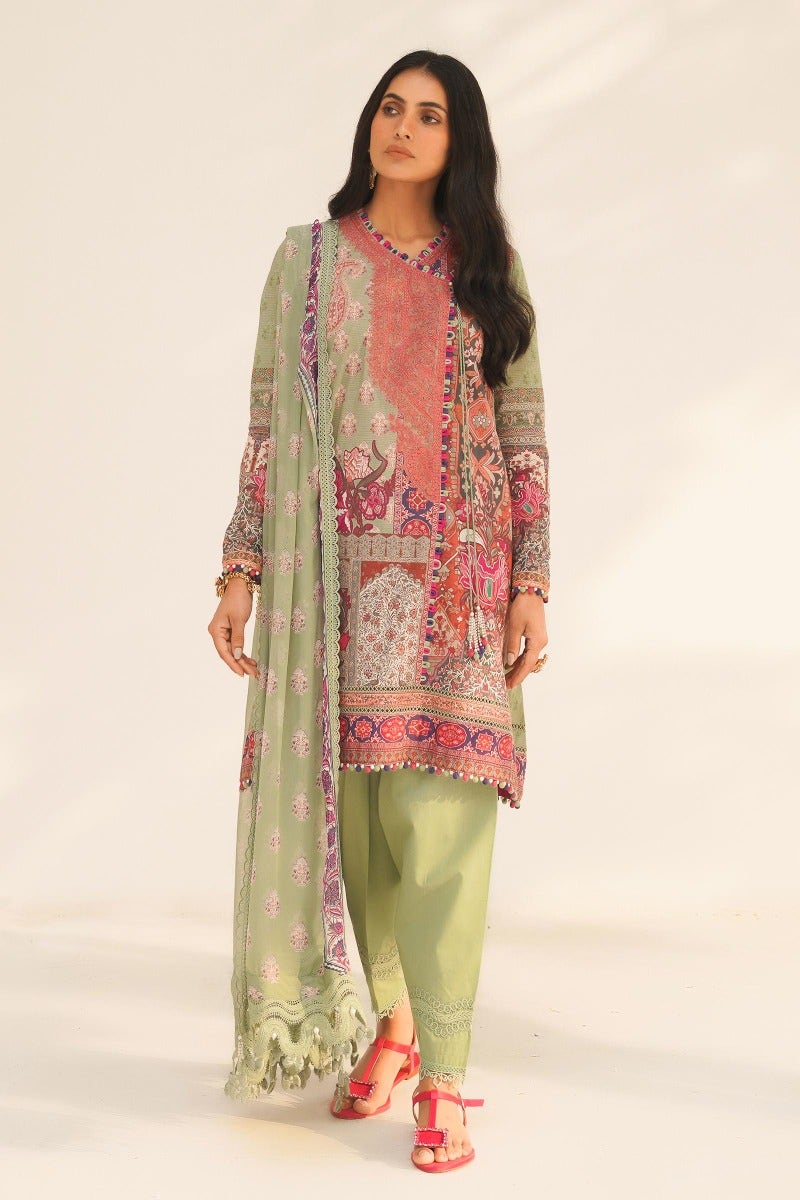 KU M231-027B-CH - Sana Safinaz - Muzlin Vol 1 - Spring Summer - Shahana Collection Uk 