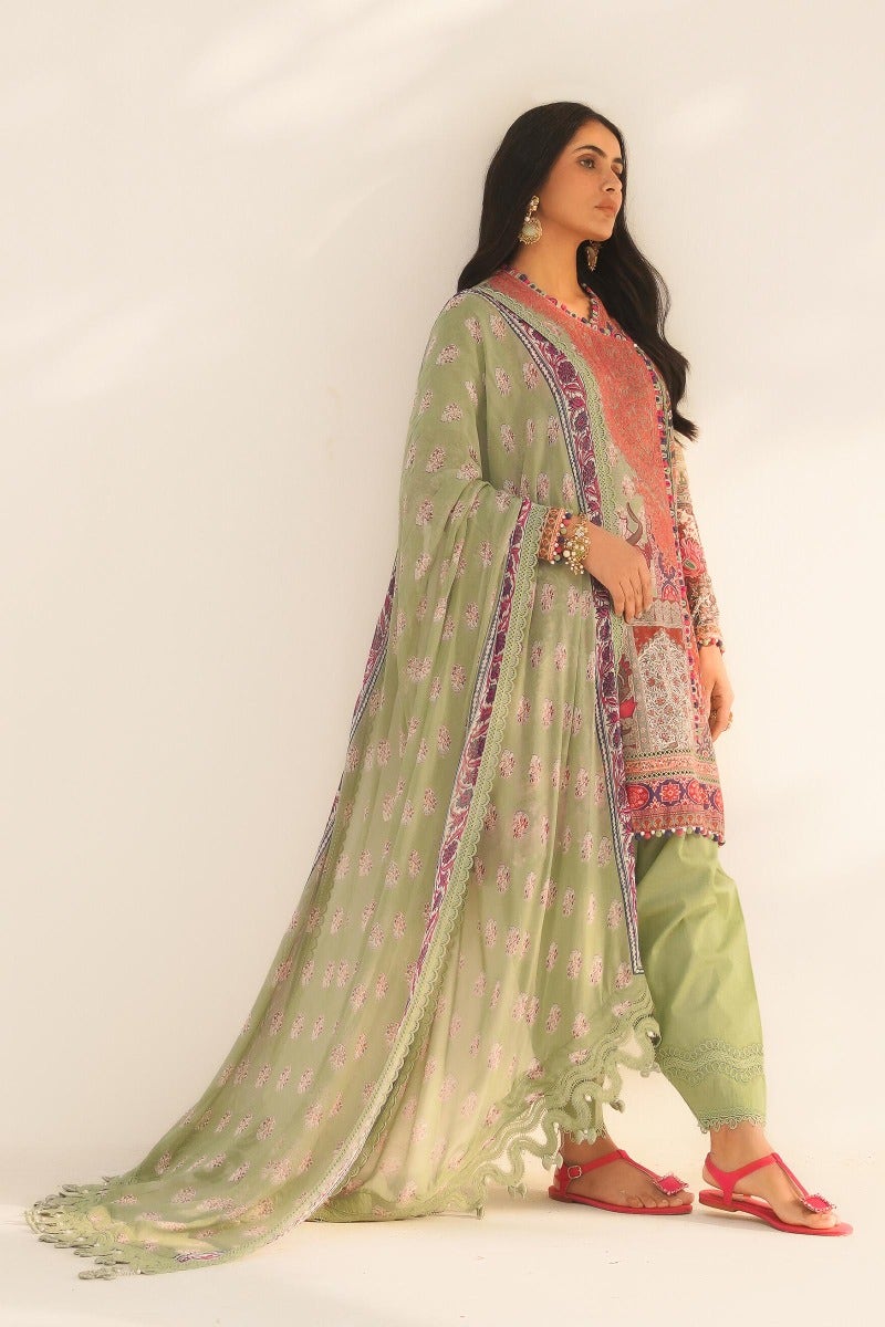 KU M231-027B-CH - Sana Safinaz - Muzlin Vol 1 - Spring Summer - Shahana Collection Uk 