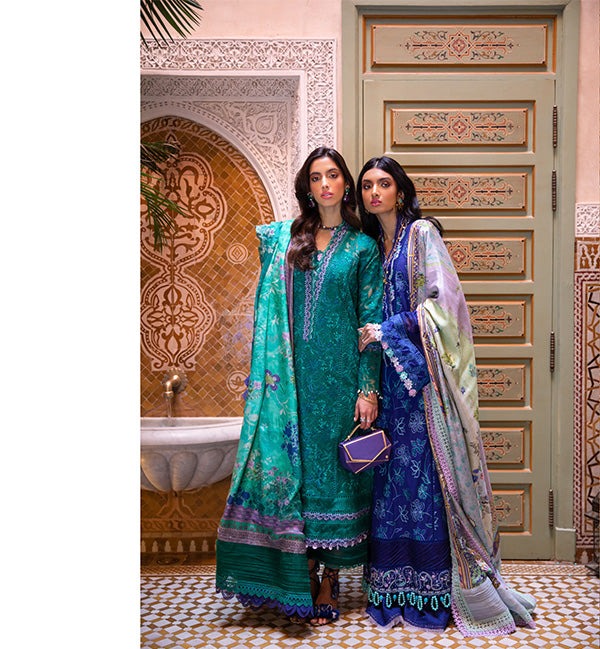  FTA - 05 - Atlas Emerald - Kesh - Lawn Collection'23 - Farah Talib Aziz - Shahana Collection UK