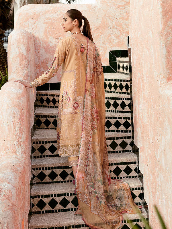 Ruhab - D#08 - Digital Printed and Embroidered Lawn - Vol 1 - Gulaal SS'23 - Shahana Collection UK
