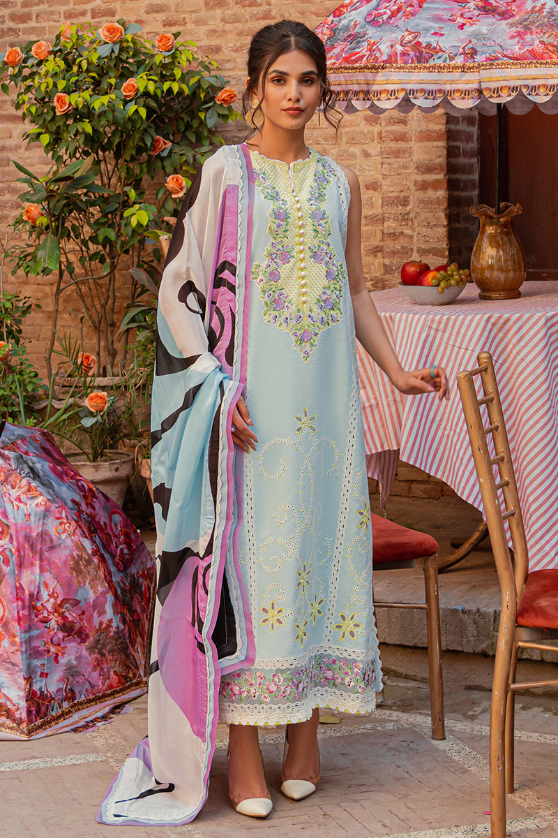 Eva -Hemline Tesoro - Spring Summer'23 - Mushq - Shahana Collection UK - Eid 2023 - Spring Summer Lawn